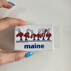 Vintage Retro Y2K Fridge Magnet 2000s White Maine Lobsters Funny Souvenir